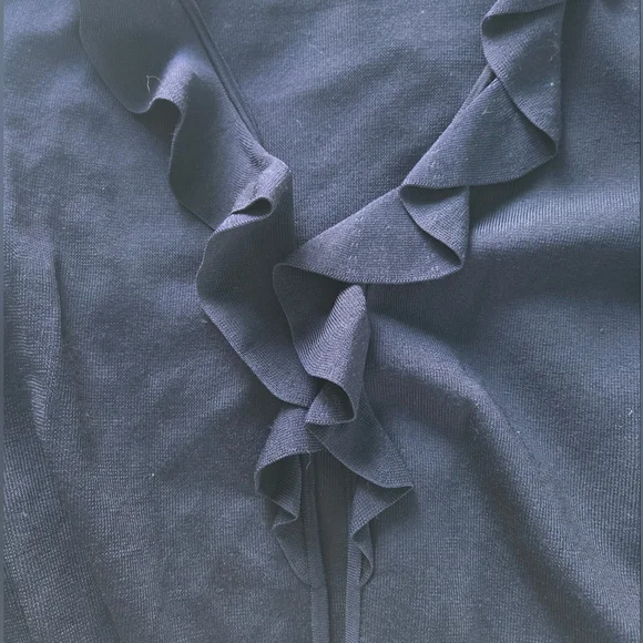 Talbots Ruffle Front Cardigan - Picture 3 of 6